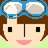 Pixel art face example 1