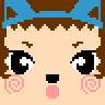 Pixel art face example 2
