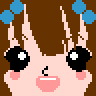 Pixel art face example 3