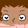 Pixel art face example 5