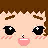 Pixel art face example 7