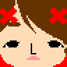 Pixel art face example 8