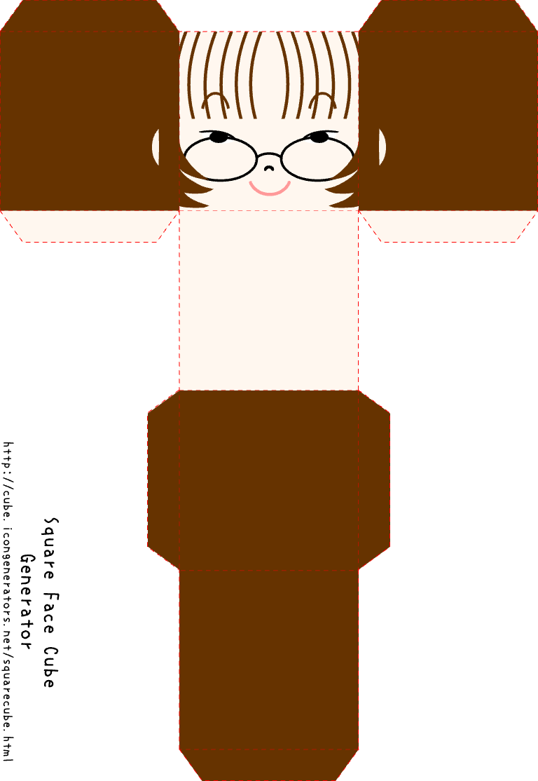 Square face cube avatar example 3